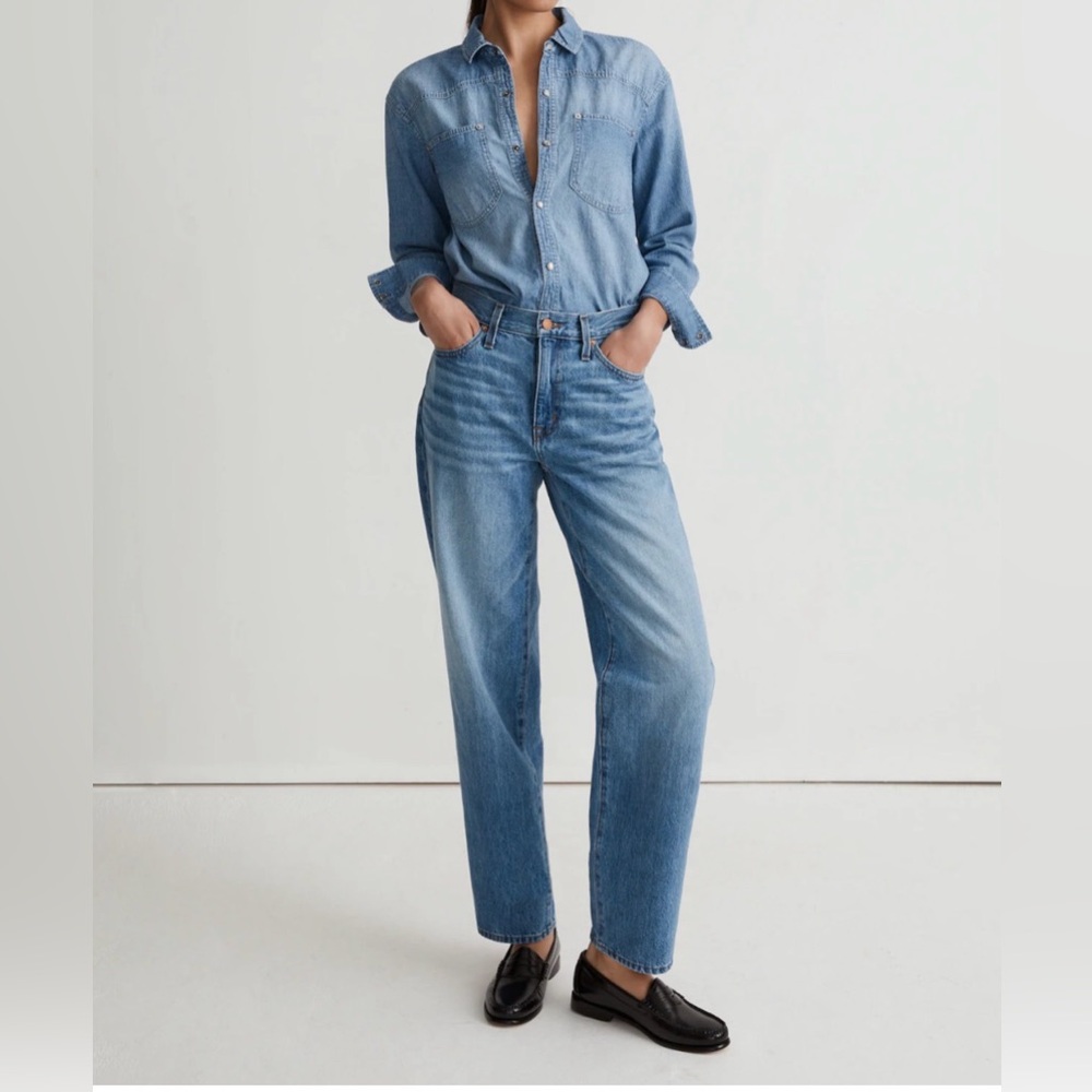 Madewell Slouchy BoyJean Women’s 29 100% Cotton Medium Wash Relaxed Fit Denim